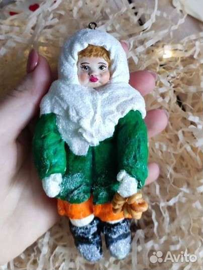 Ватные елочные игрушки