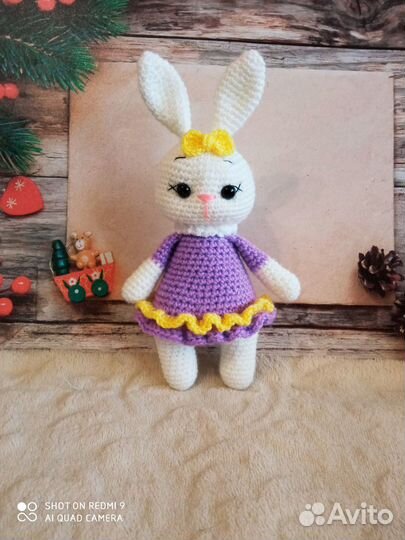 Зайчик мягкая игрушка амигуруми