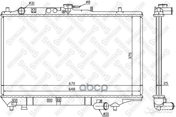 10-25430-SX радиатор системы охлаждения Kia Se