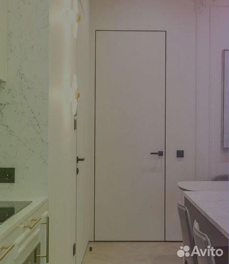 Дверь скрытая межкомнатная кромка черная 2000х700