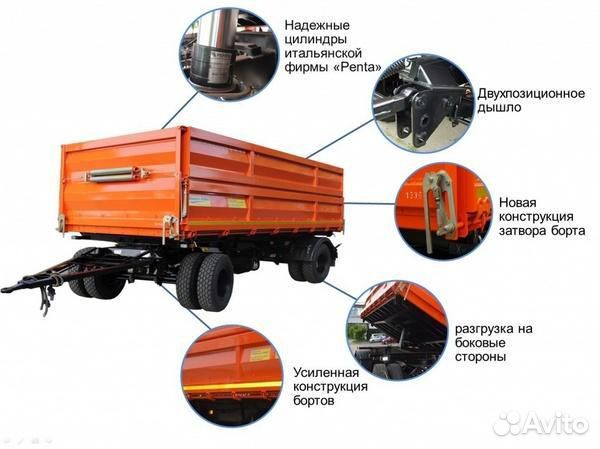 Где находится номер прицепа сзап Прицеп самосвальный ТЗА 8551М4, 2023 купить в Воронеже Транспорт Авито