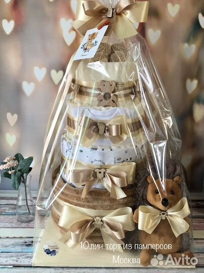 Торт из памперсов на рождение готовые в наличии