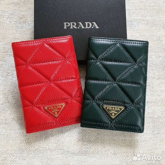 Обложка на паспорт Prada натуральная кожа