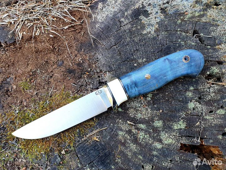 Нож Соболь из порошковой стали S390 вставка