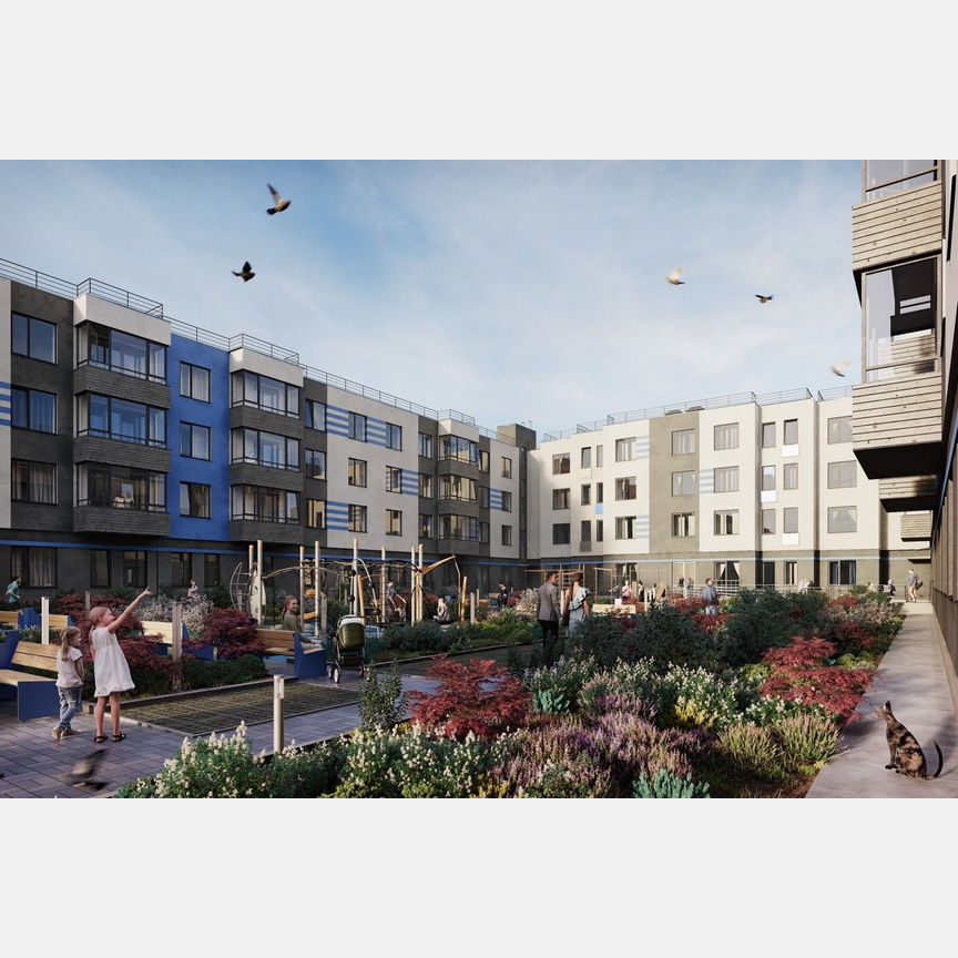 1-к. квартира, 35,6 м², 1/4 эт.