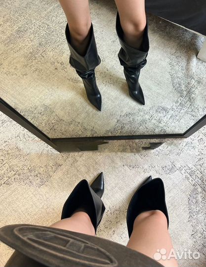 Ботильоны balenciaga type leather boots