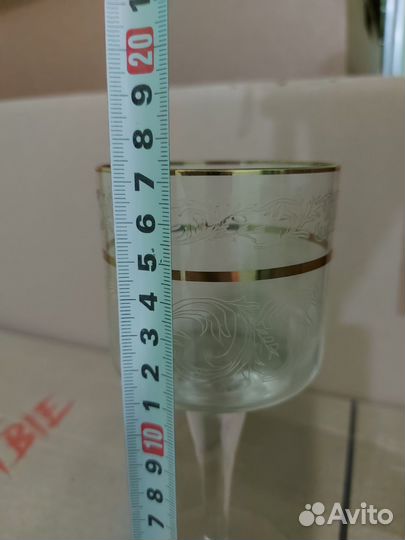 Бокал богемия позолота