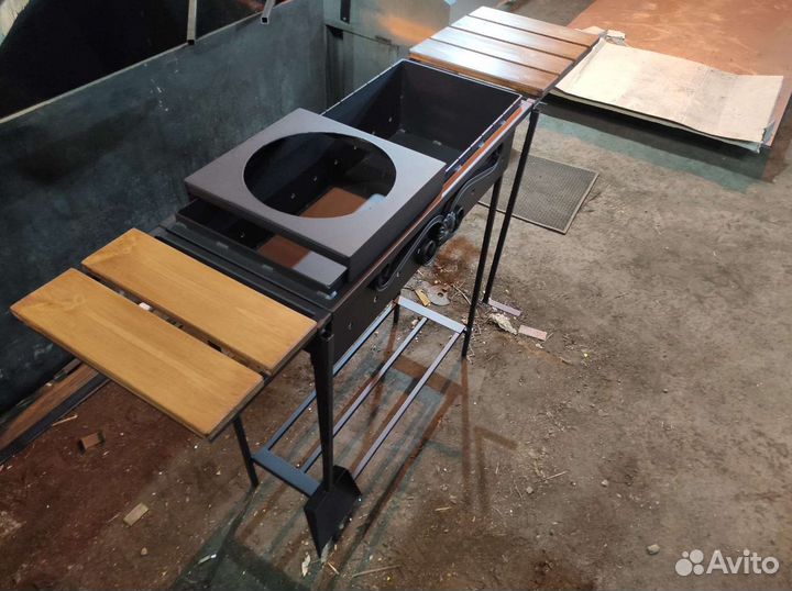 Мангал разборный с полками
