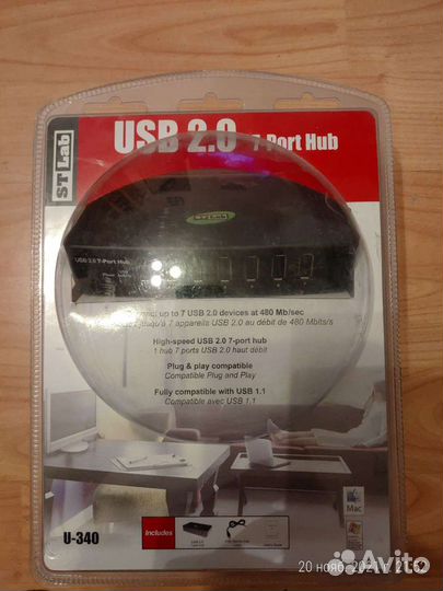 7- ports USB хаб stlab U-340