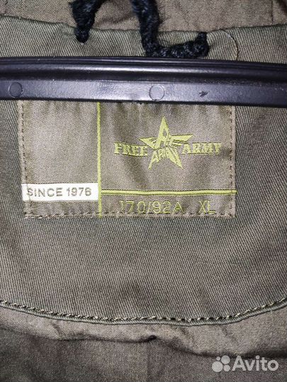 Парка демисезонная в стиле милитари 46 размер