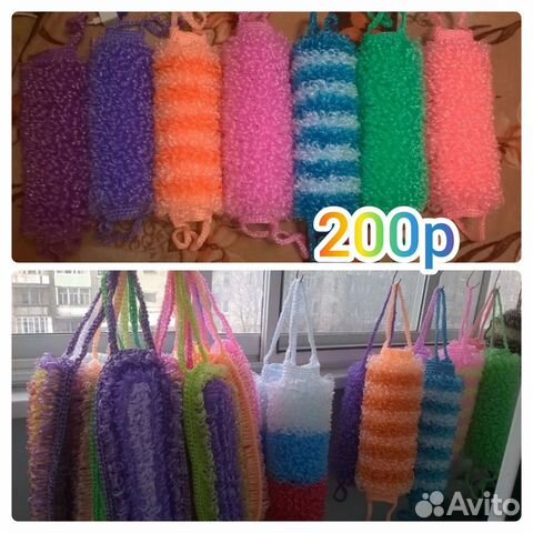 Мочалки ручной вязки