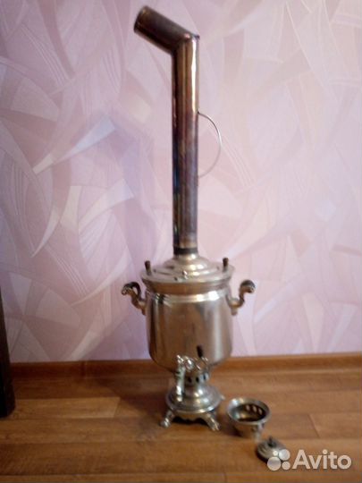 Самовар на дровах 50х годов с трубой
