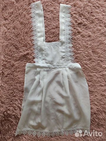 Белый школьный фартук