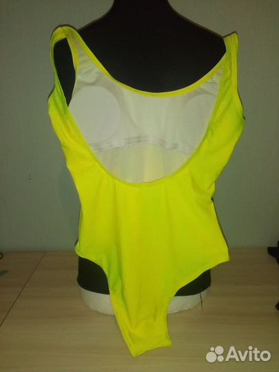 Купальник женский с чашками желтый