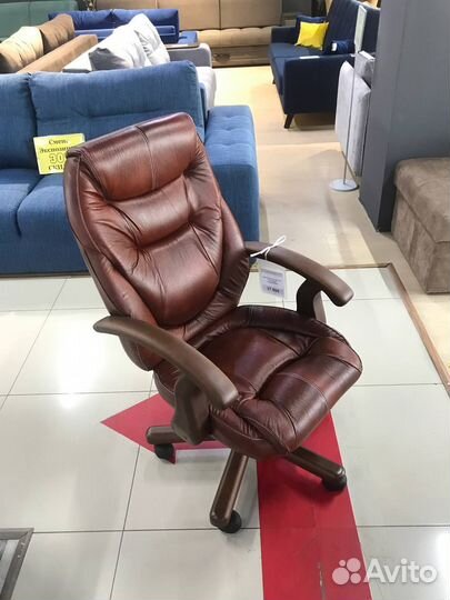Кресло директора натуральная кожа