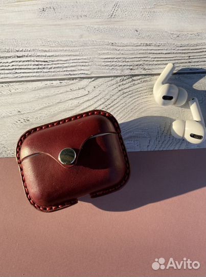Чехол для наушников airpods pro натуральная кожа