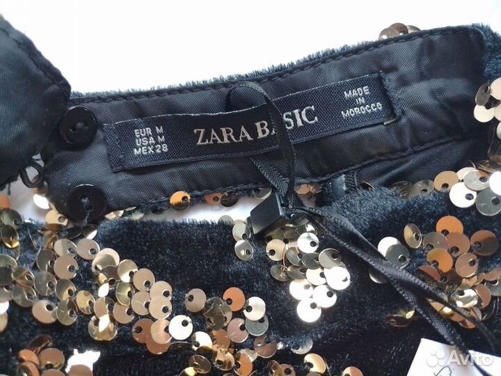 Платье Zara 44-46 размер блестящее новое с биркой