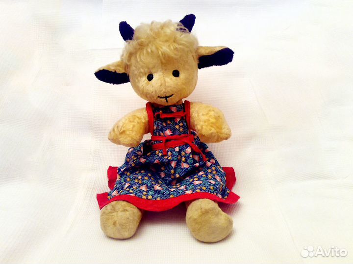 Плюшевая игрушка Коза-Дереза. На шарнирах. СССР