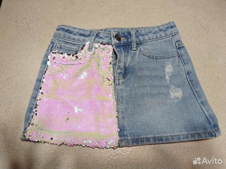Джинсовая юбка для девочки 122