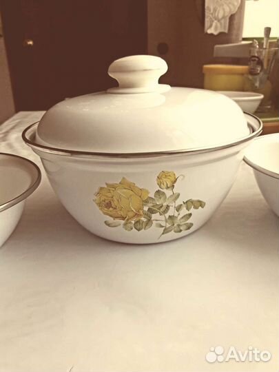 Салатник эмалированный СССР