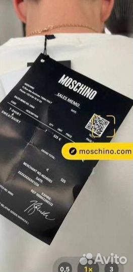 Свитшот Moschino белый (Размеры S-2XL)