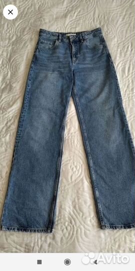 Джинсы mango 36 прямые широкие