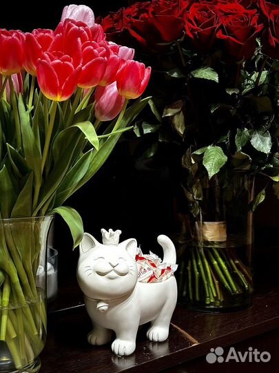 Конфетница статуэтка кот универсальная