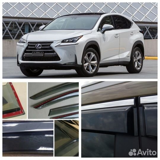 Дефлекторы-окон Нерж-молдинг Lexus -NX 1-поколение