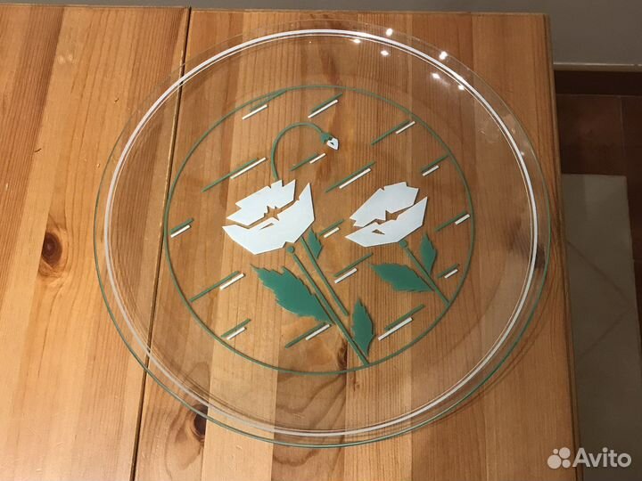 Тарелка d 31,5 см, стекло 70-е годы