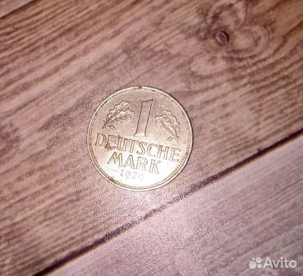 1 Deutsche mark 1974 год