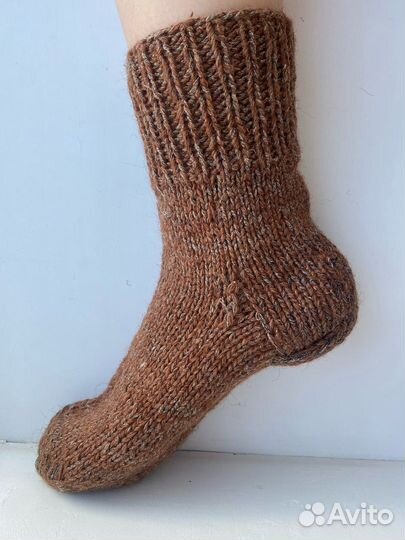 Носки вязаные ручной работы шерсть р. 41-43