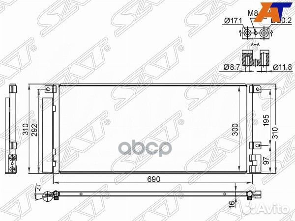 Радиатор кондиционера Buick Encore 12- / Opel M