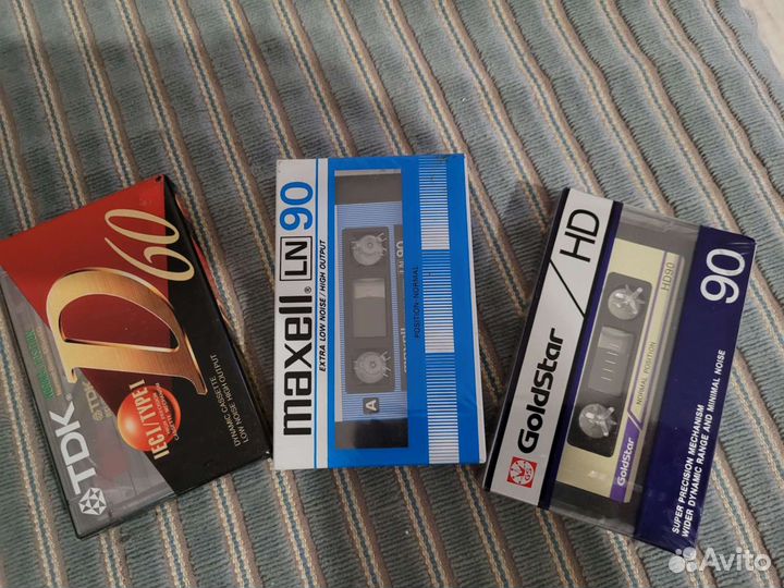 Кассеты TDK, GoldStar, Sony, Maxell. Новые