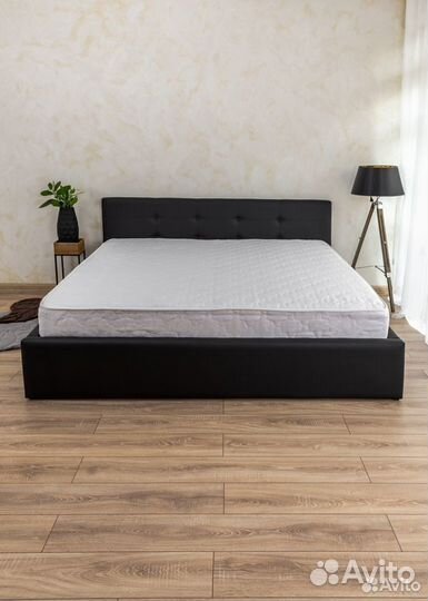 Кровать 180х200 черная Роза с матрасом