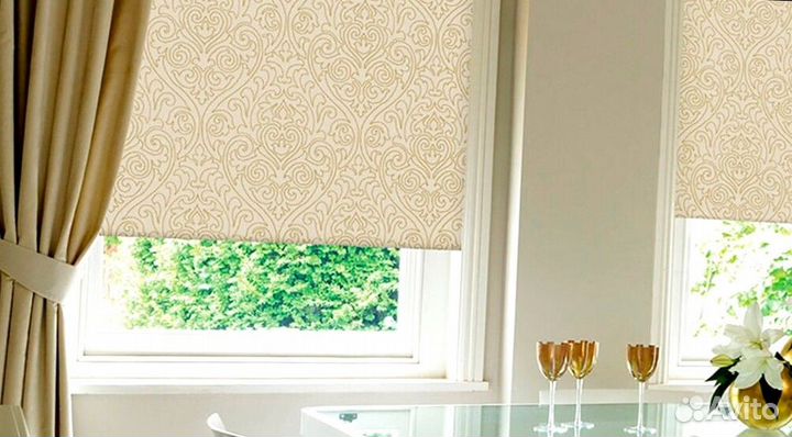 Рулонные кассетные шторы с монтажом