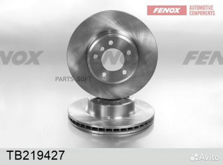 Fenox TB219427 TB219427 диск тормозной передний\ B