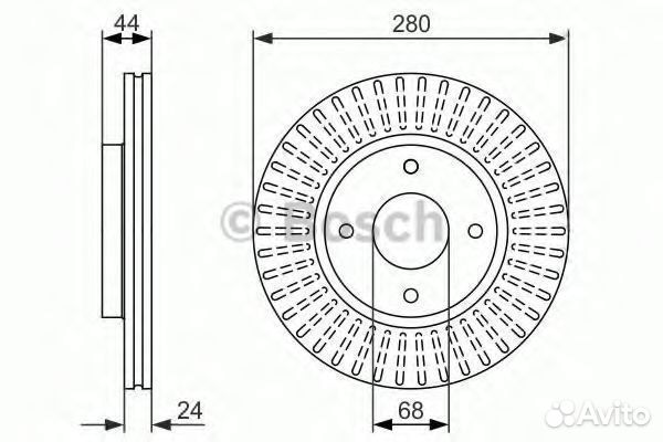 Тормозной диск 0986479737 bosch