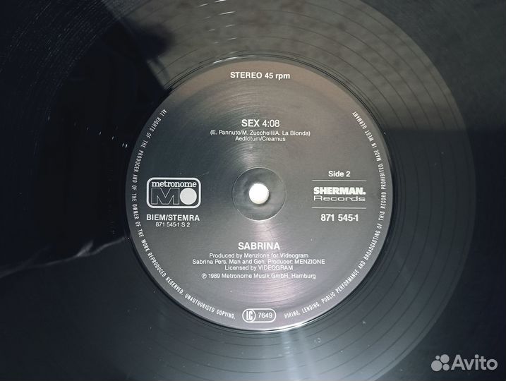 LP Sabrina - Like A Yo-Yo Germany Metronome 1989г