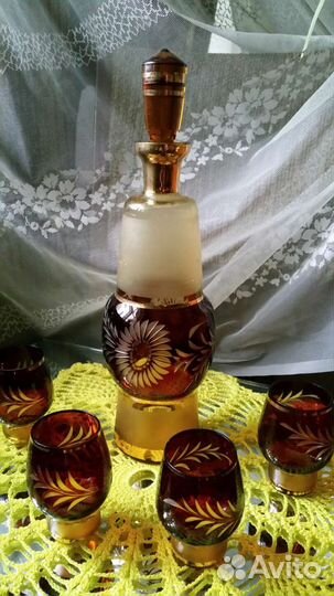 Графин и 4 рюмки,Богемия,Чехия
