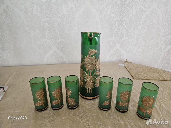 Кувшин и стаканы богемия