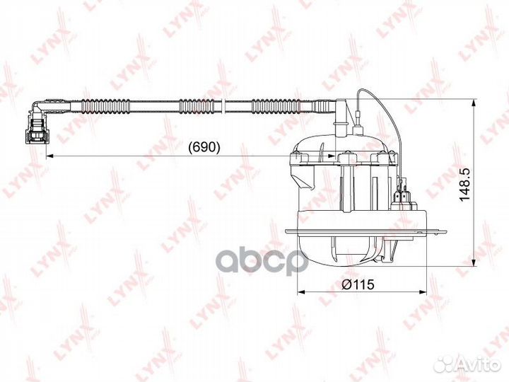 Фильтр топливный LF1065M lynxauto