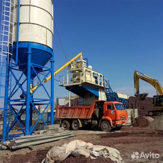 Мобильный бетонный завод yhzs 25 (25 кубов/ч)