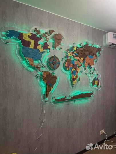 Карта мира на стену