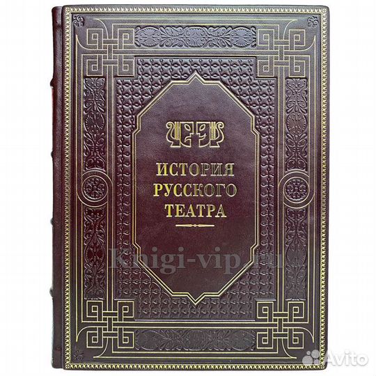 История русского театра. Подарочная книга в коже