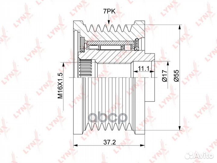 Муфта свободного хода генератора nissan note (E