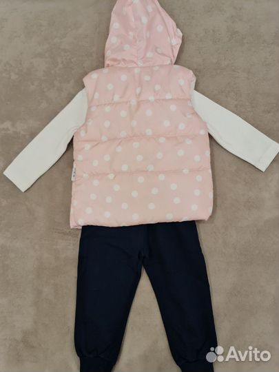 Костюм на девочку жилет штаны лонгслив новый 80 86