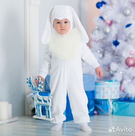 Детский карнавальный новогодний костюм Зайчик