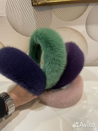 Ободок для волос из меха норки «Калейдоскоп»