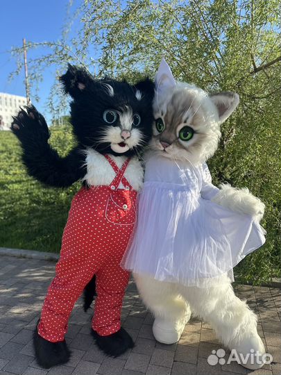 Котик Чарли и кошечка Молли, ростовые куклы