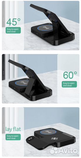 Новое Беспроводное зарядное устройство 4 в 1 30 Вт